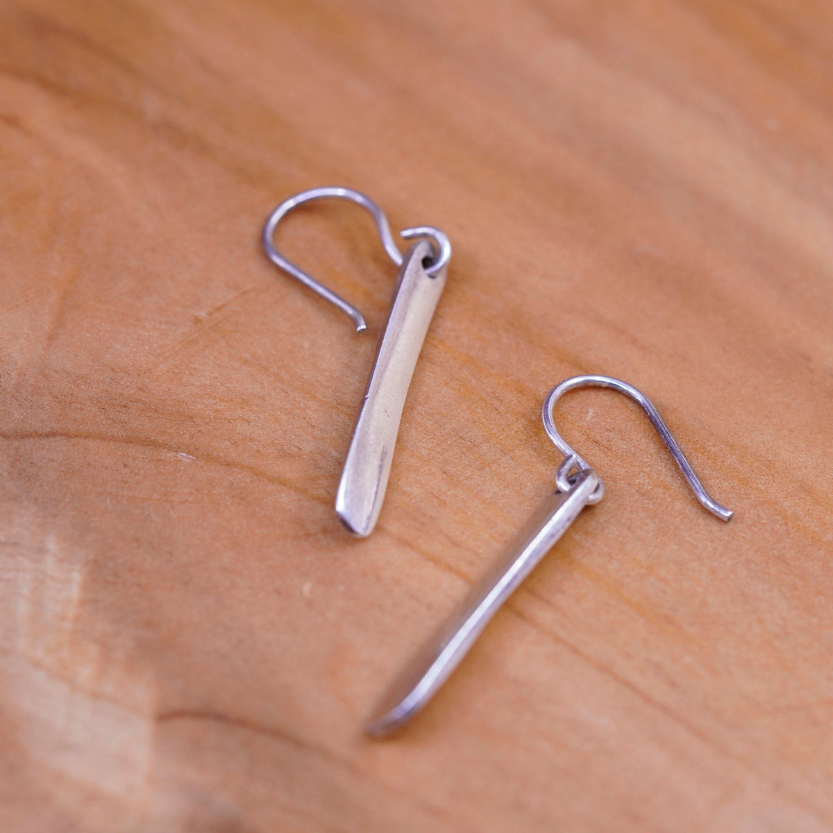 Vintage sterling silver handmade earrings, 925 tag