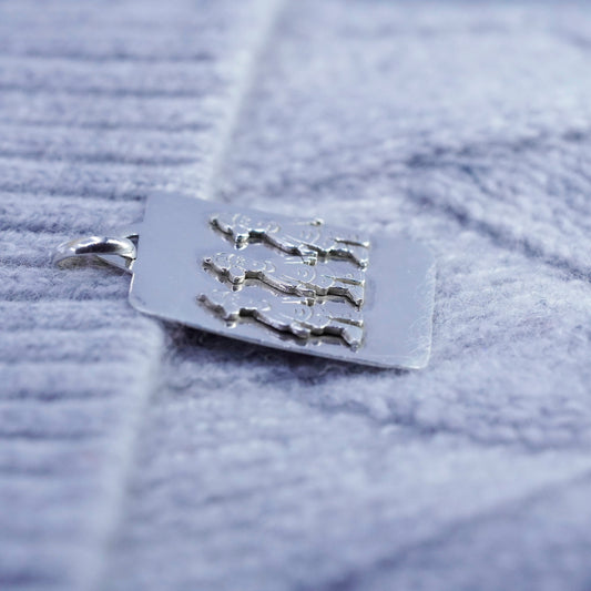 Vintage sterling 925 silver handmade friends friendship figures pendant charm