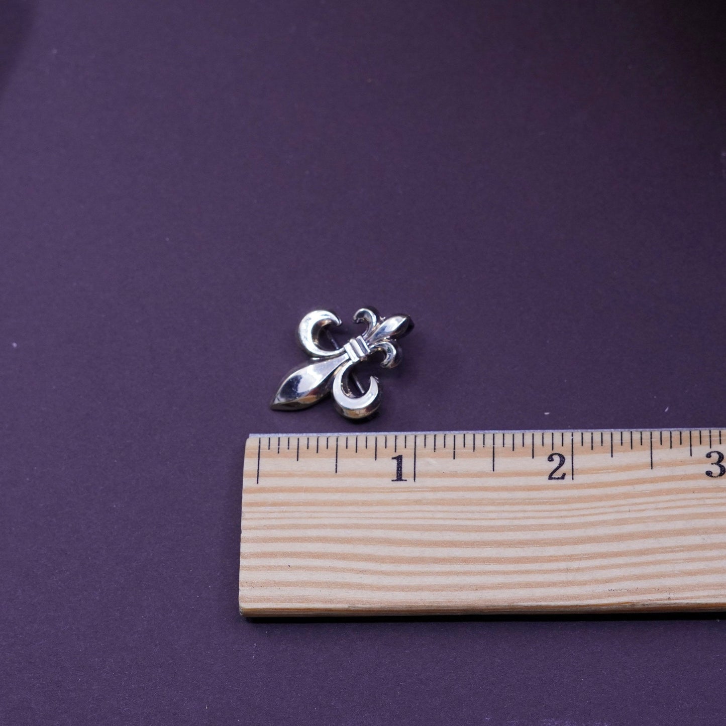 Symmetalic Sterling Silver & 14k Jewelry French the fleur-de-lis Pin Brooch
