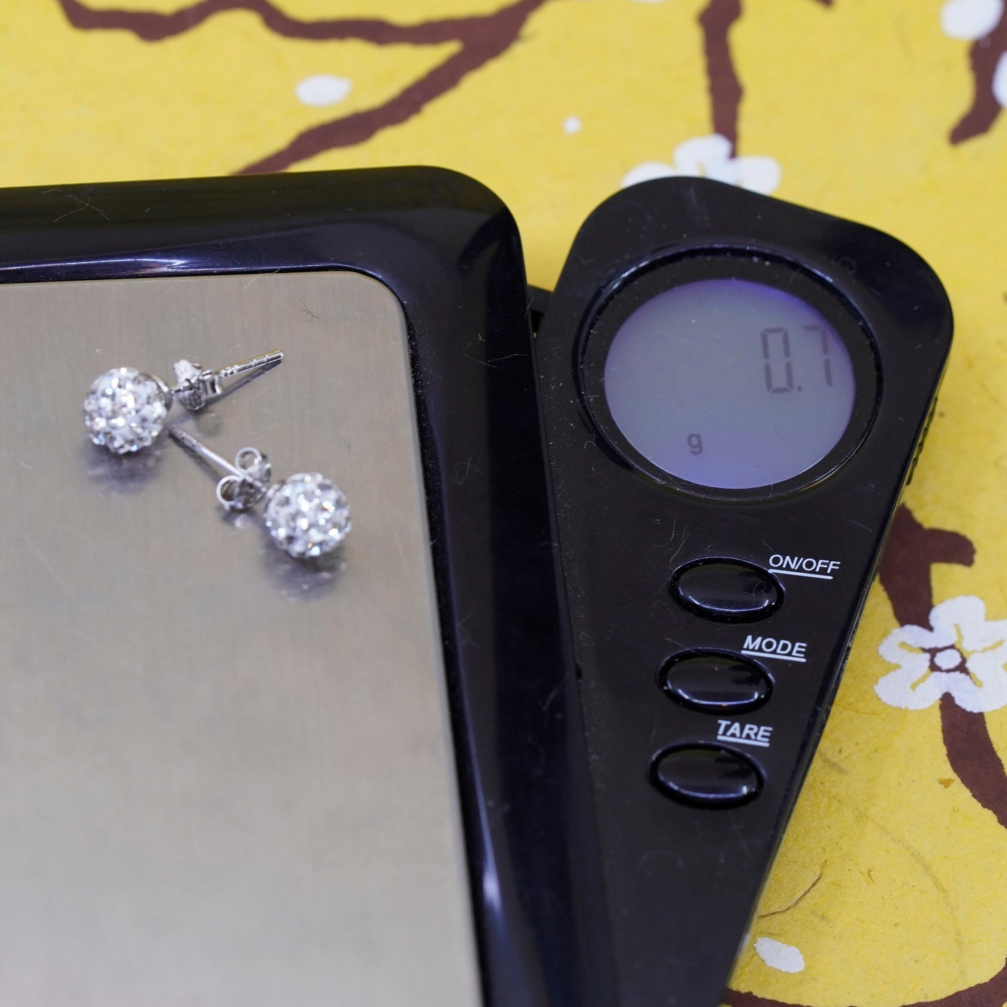 5mm, vintage Sterling 925 silver cluster round crystal studs, cz earrings