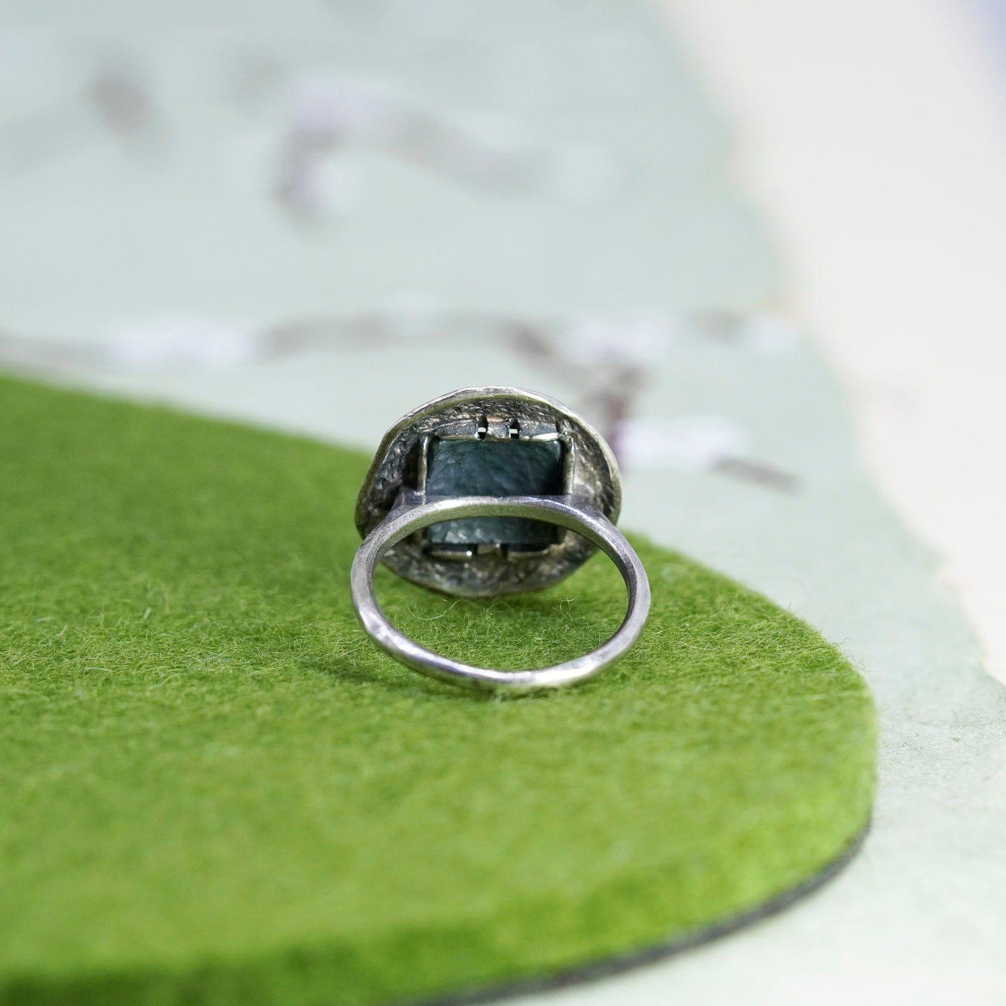 Size 8, Vintage Israel sterling silver handmade ring, 925 band