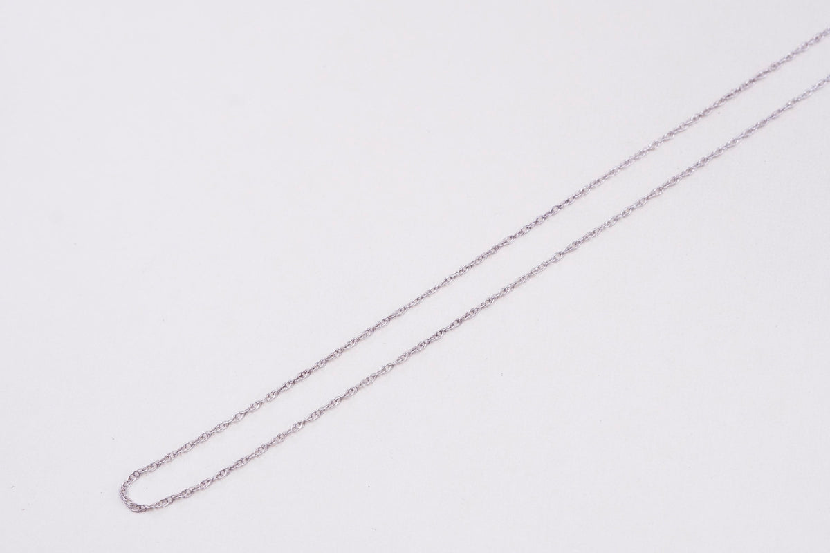 24”, 2mm, vintage Sterling silver necklace, 925 Singapore rope chain