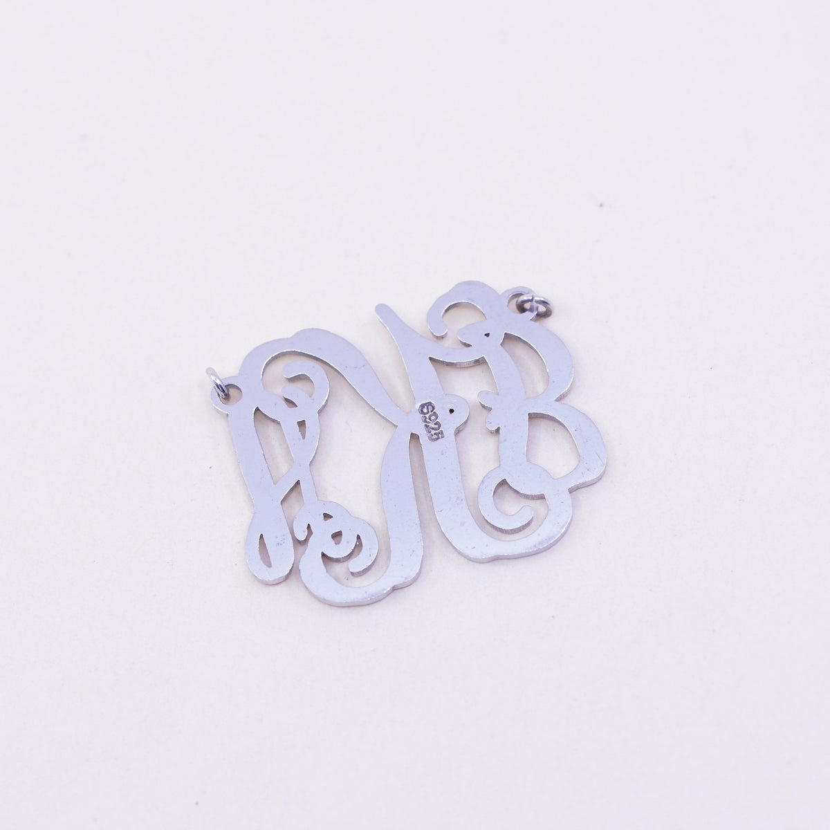 Vintage Sterling silver handmade pendant, 925 name monogram initial “GKA”