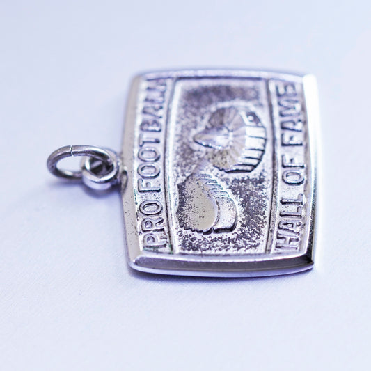 Vintage sterling 925 silver handmade football soccer “hall of fame” pendant