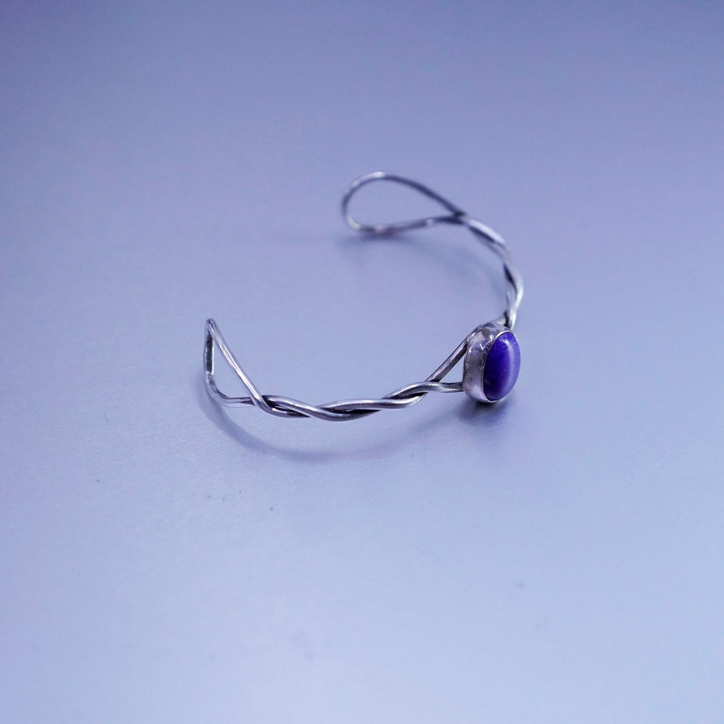 5.75”, Navajo Richard Begay Sterling 925 silver bracelet, cuff lapis lazuli