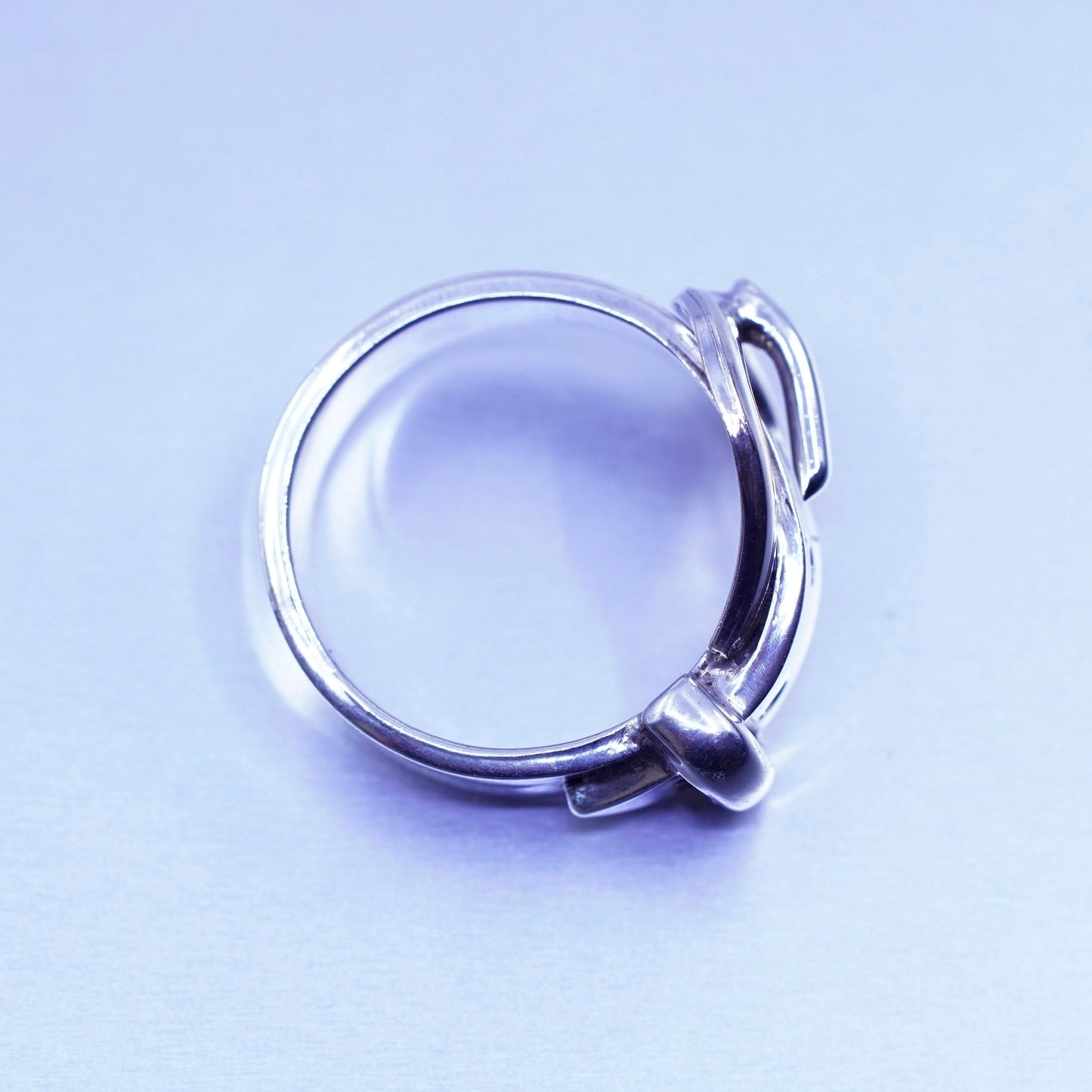 Size 6, vintage Sterling 925 silver handmade ring, belt band