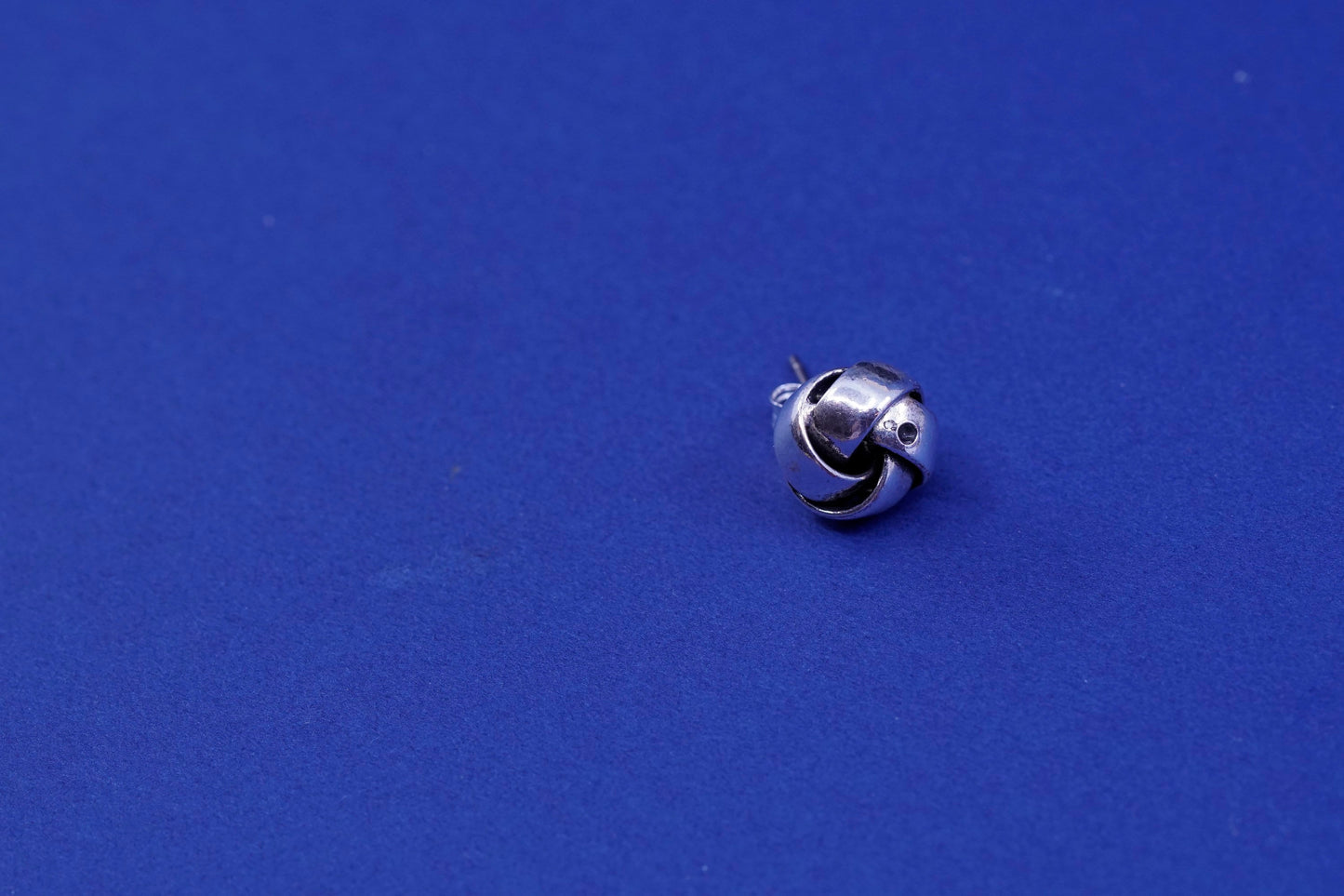 Vintage Sterling silver handmade earrings, 925 entwined studs