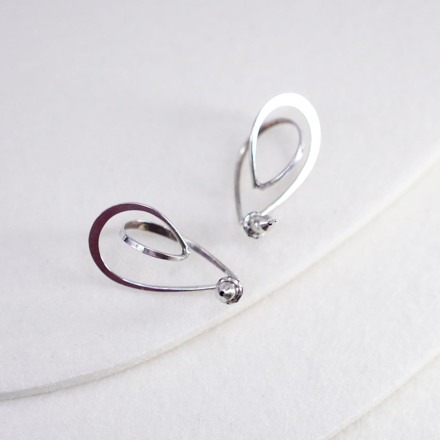 Vintage Sterling 925 silver teardrop earrings