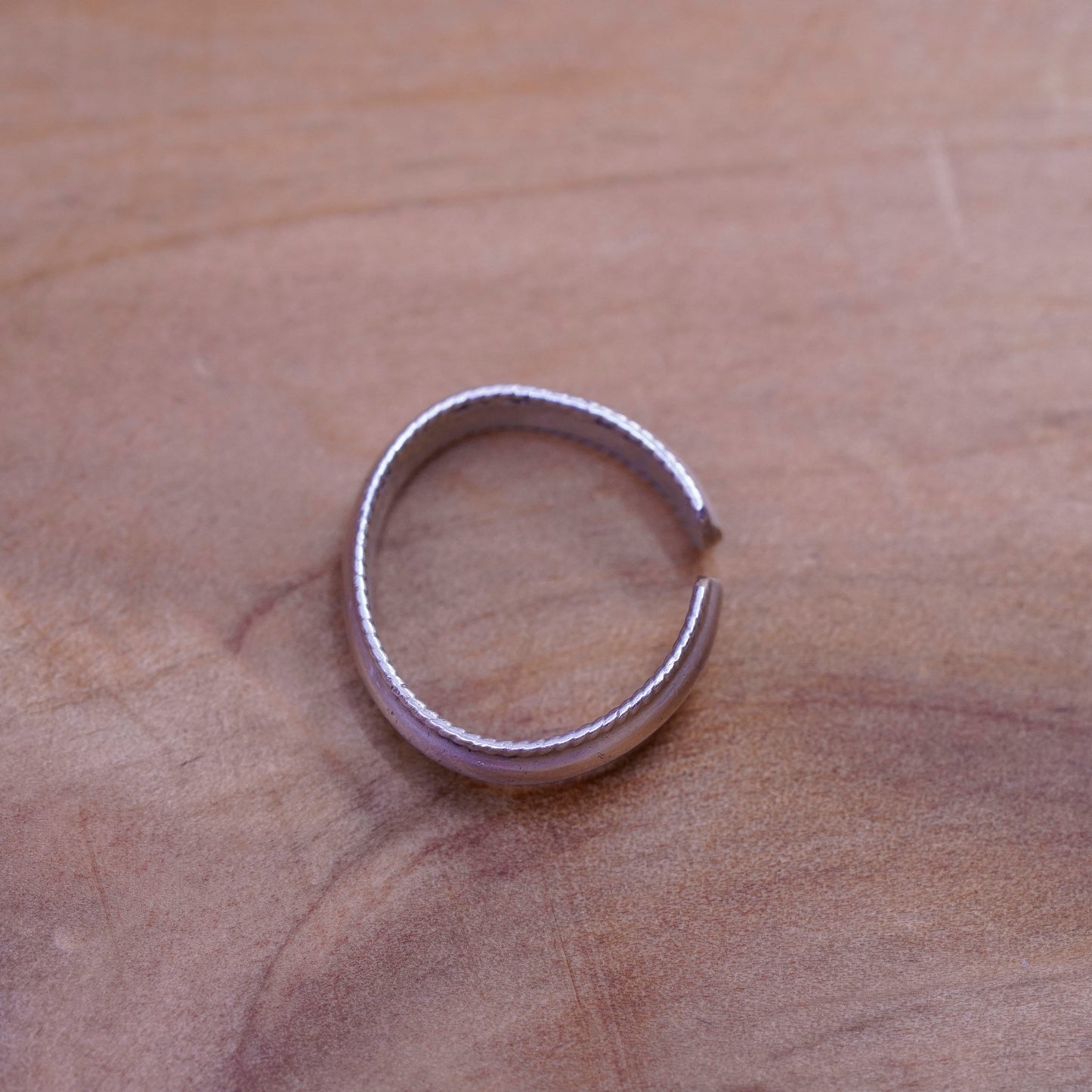Size 3.25, vintage Sterling silver handmade ring, 925 cable band