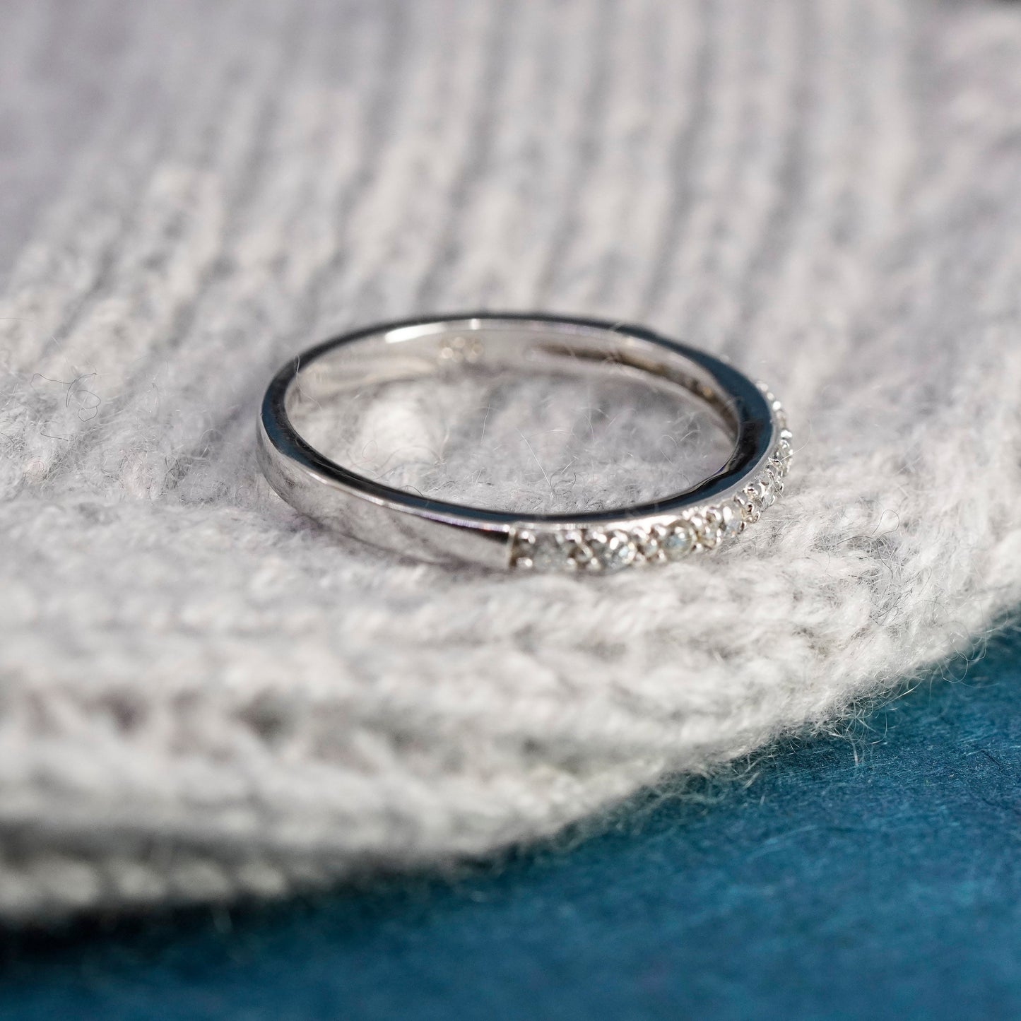 Size 11.25, Sterling 925 silver handmade ring, 925 stackable wedding band Cz