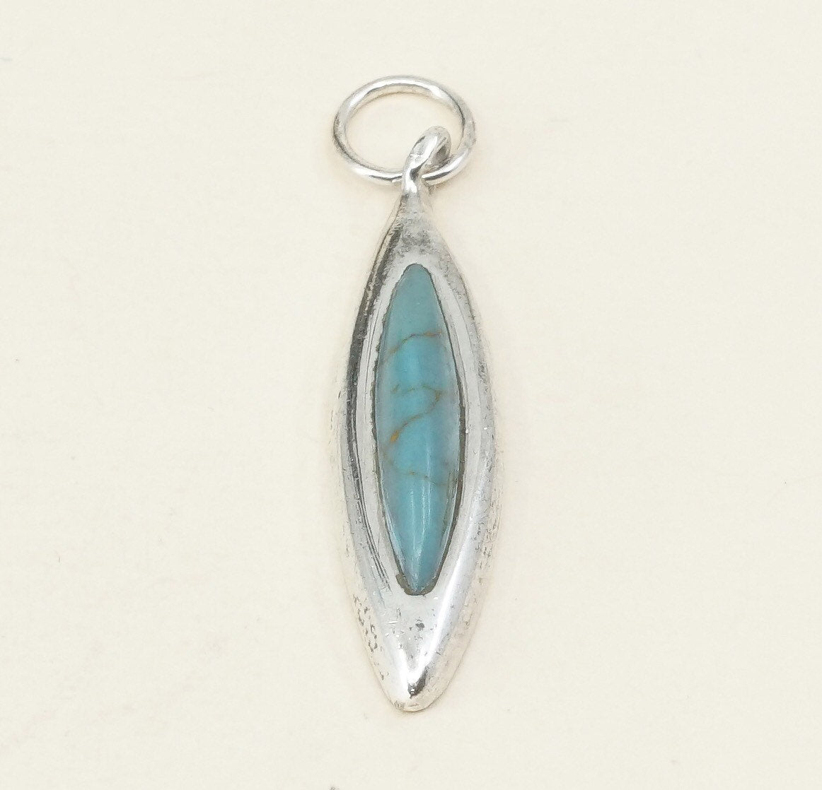 VTG mexico sterling silver handmade pendant, 925 turquoise
