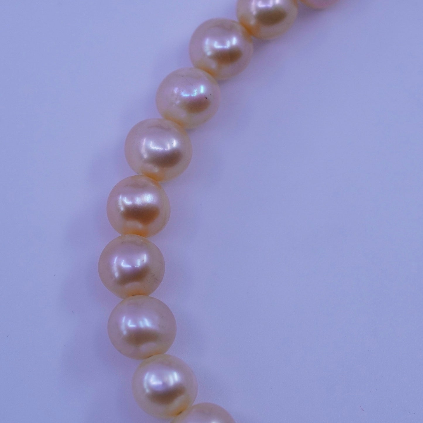 8”, vintage Sterling 925 silver bracelet with freshwater pearl