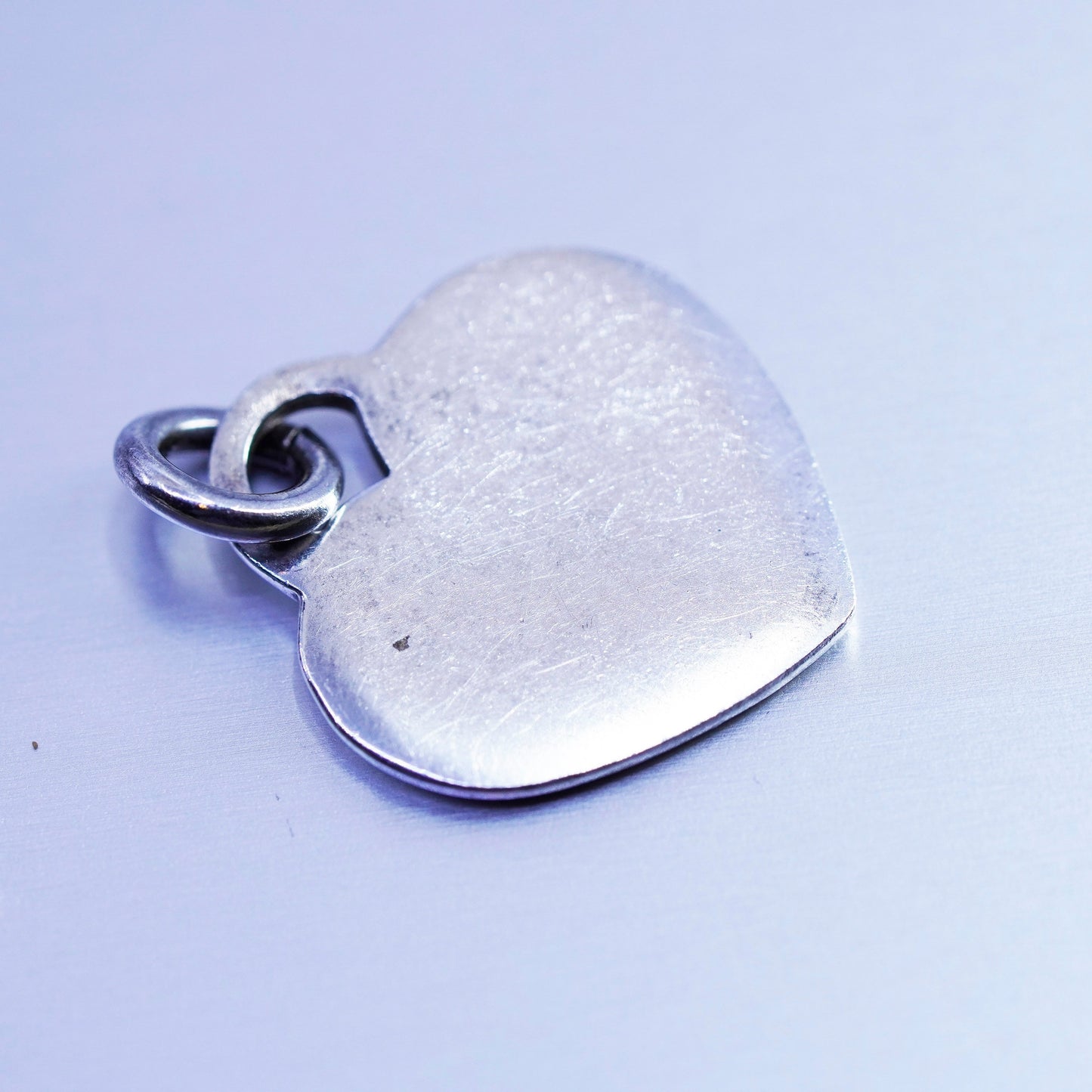 antique sterling 925 silver heart charm pendant
