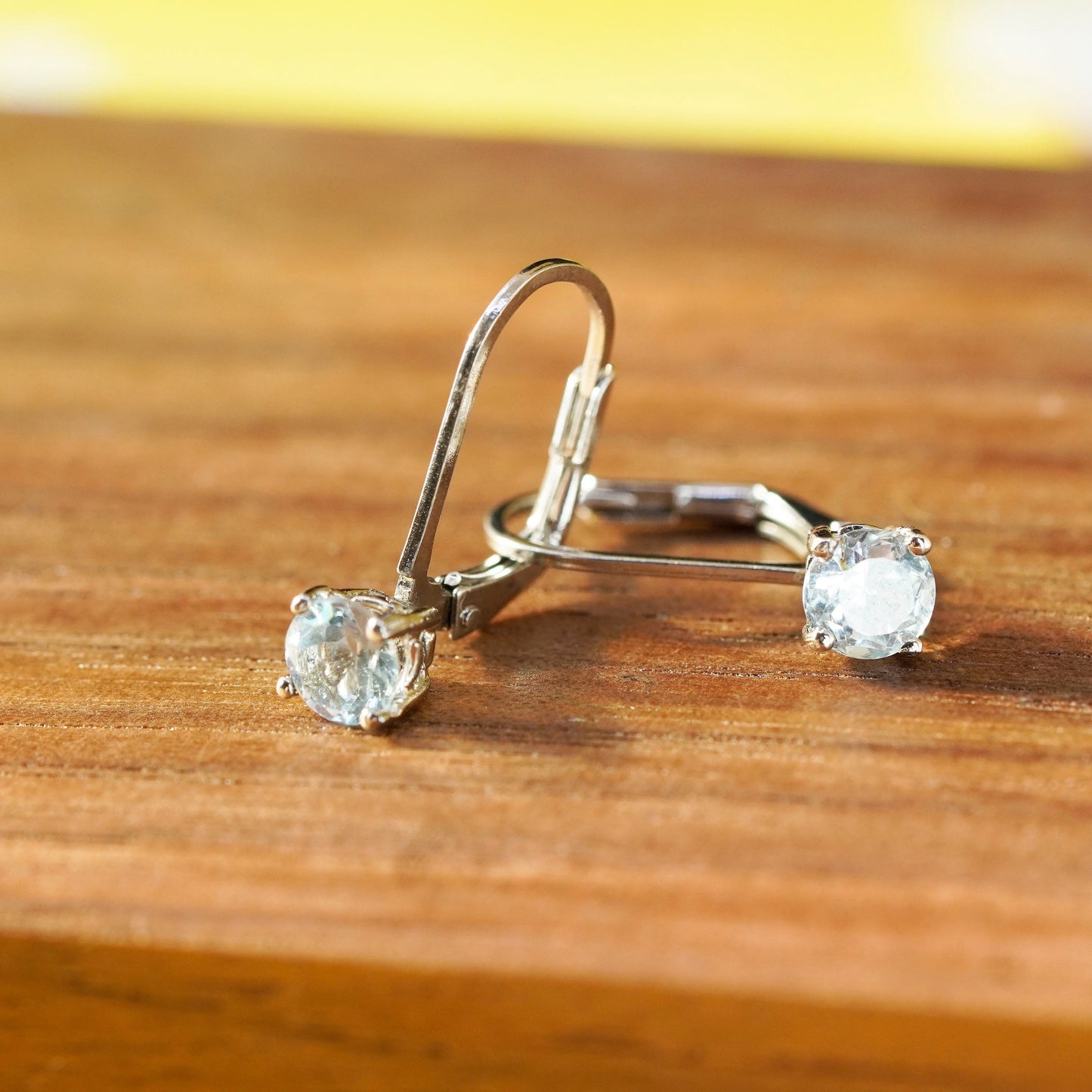 vintage Sterling 925 silver earrings with cz