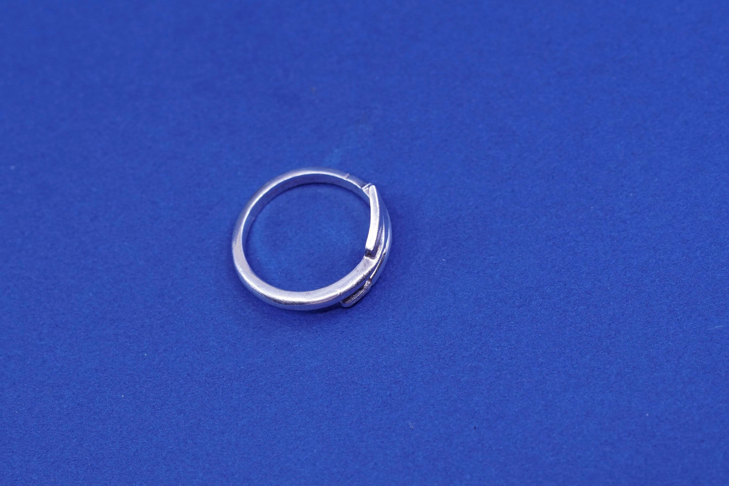 Size 7, Sterling silver handmade shelve wrapped ring, modern 925 statement ring