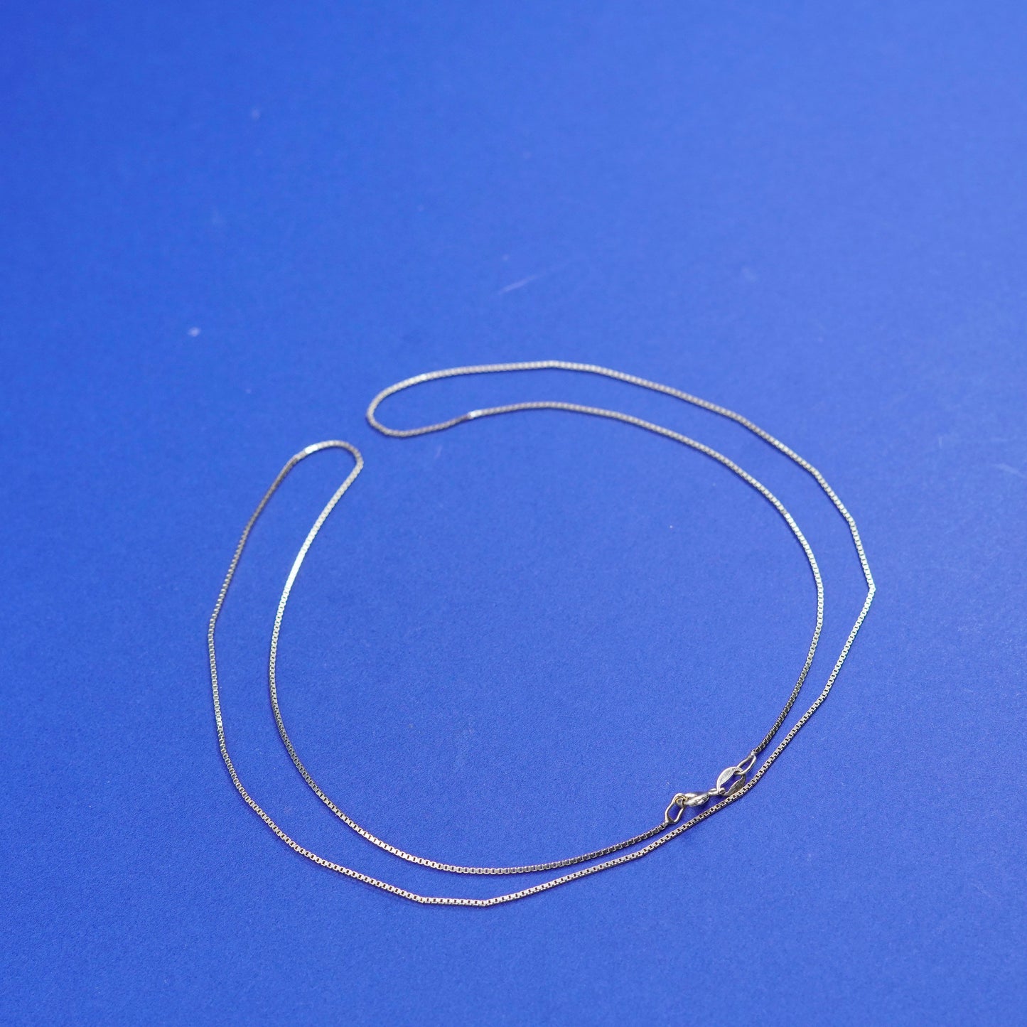 24”, 1mm, vintage vermeil gold over Sterling silver necklace, 925 box chain