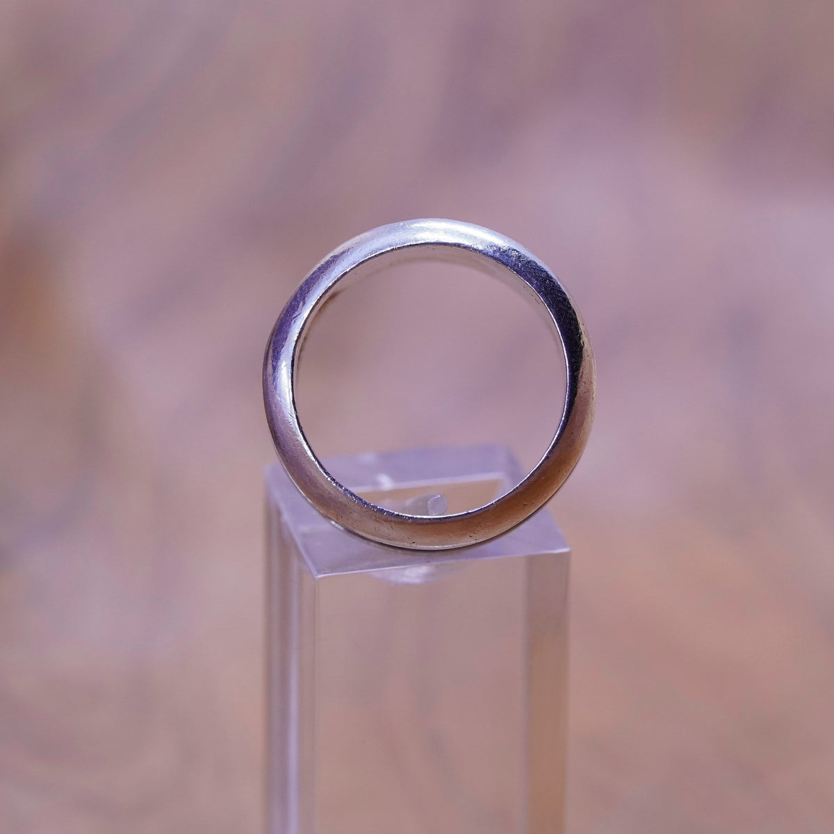 Size 7.5, vintage Sterling silver handmade ring, 925 textured band