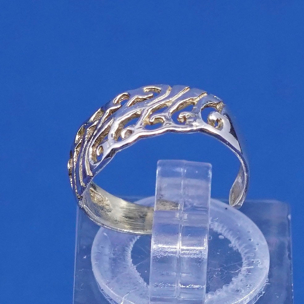 Size 1.75, vtg Sterling silver handmade ring, 925 wired band