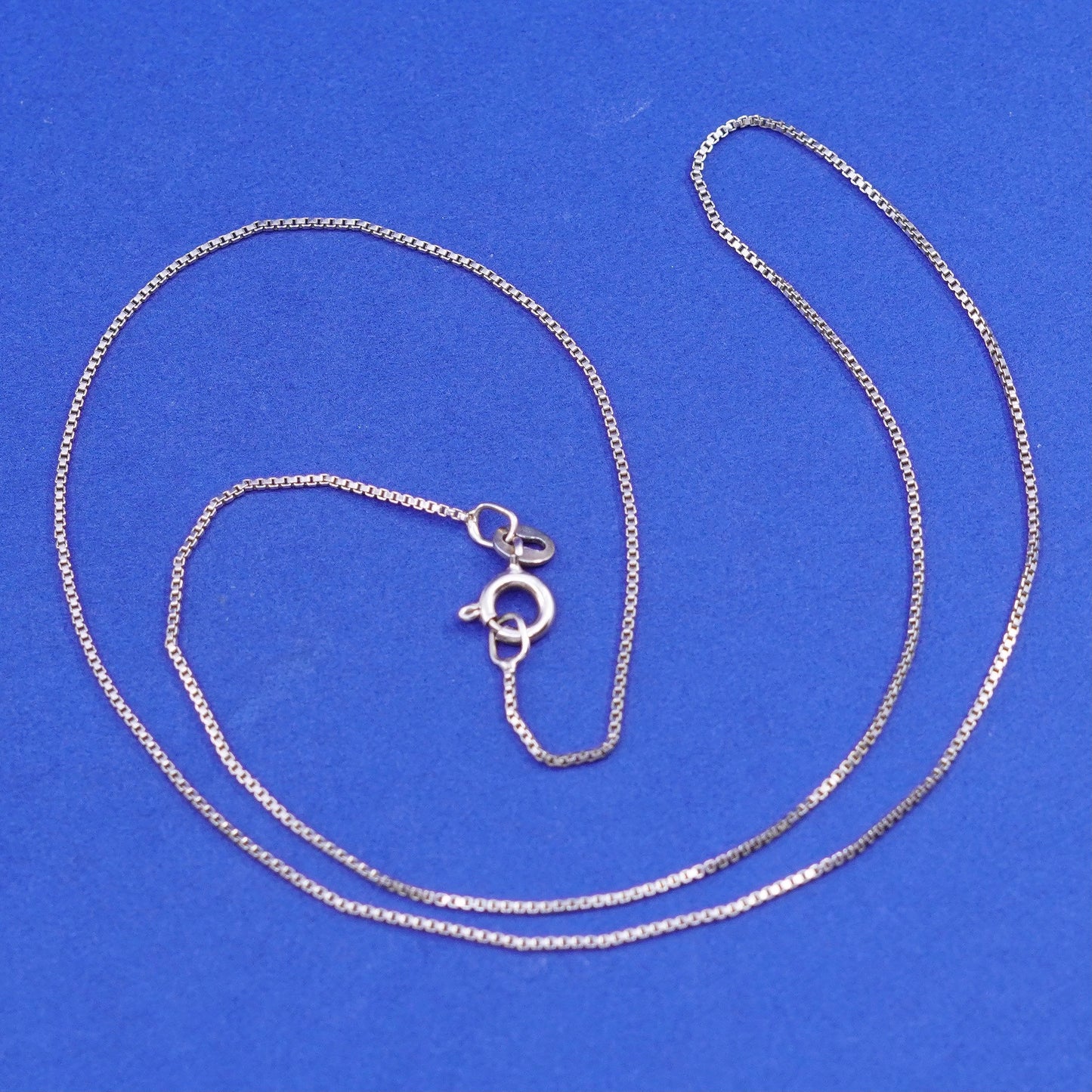 18”, 1mm, vintage vermeil gold filled Sterling silver necklace, 925 box chain