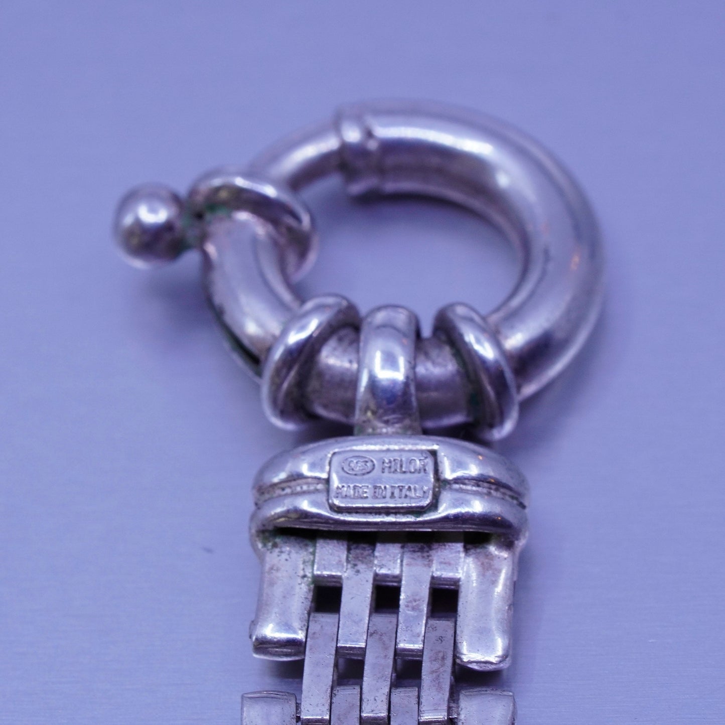 7.75”, 10mm, Italy Milor sterling 925 silver handmade bracelet, mesh chain