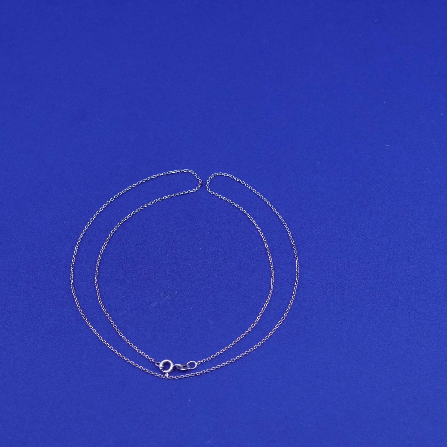 18”, 1mm, vintage Sterling silver handmade necklace, 925 circle chain