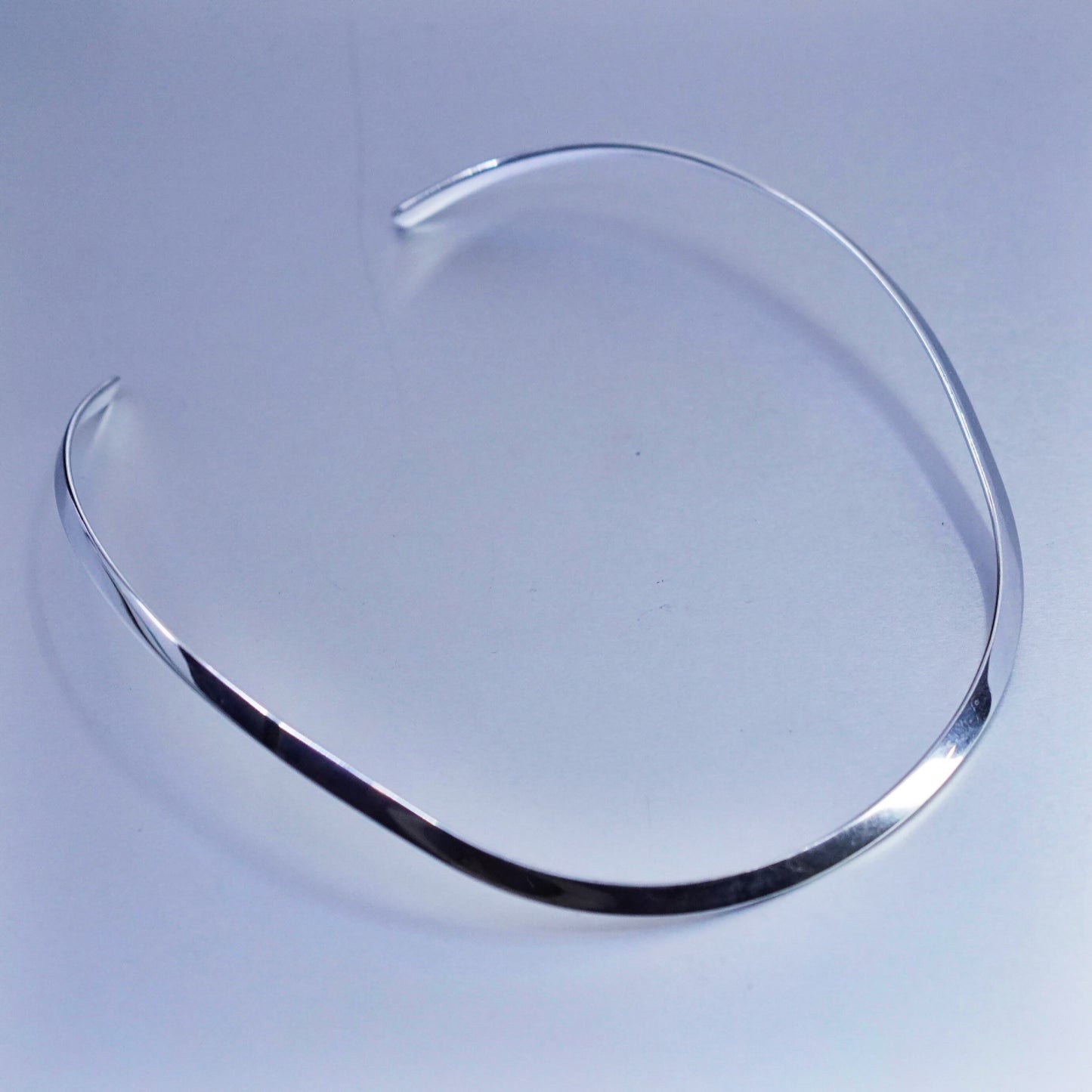12”, vintage Sterling 925 silver handmade choker collar necklace