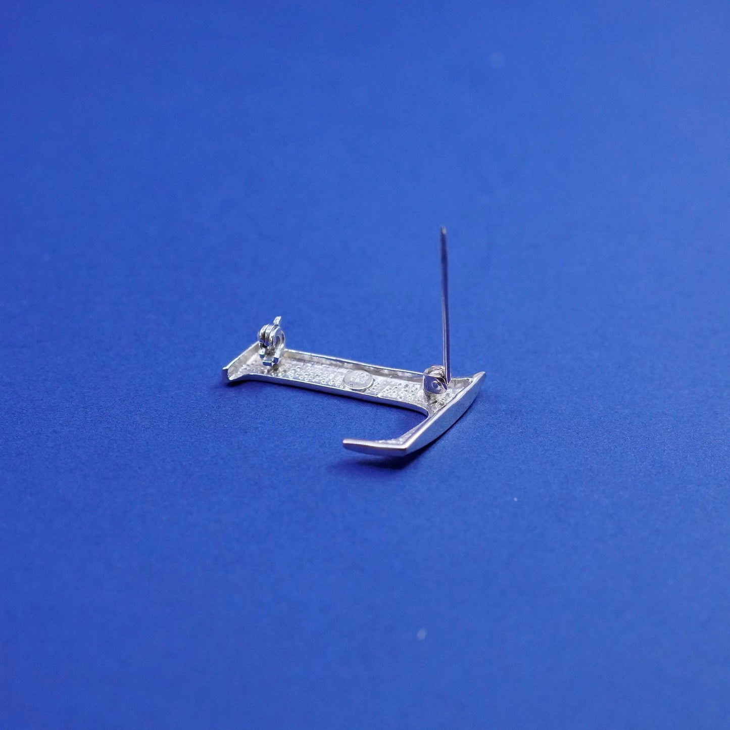 Vintage sterling silver handmade brooch, 925 initial “L” pin
