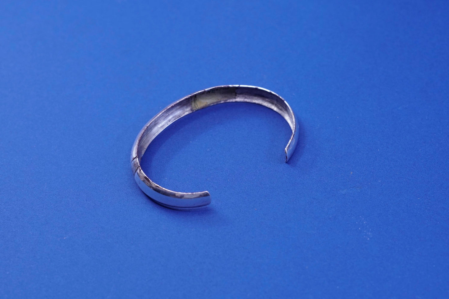 7”, vintage sterling silver handmade bracelet, modern 925 cuff