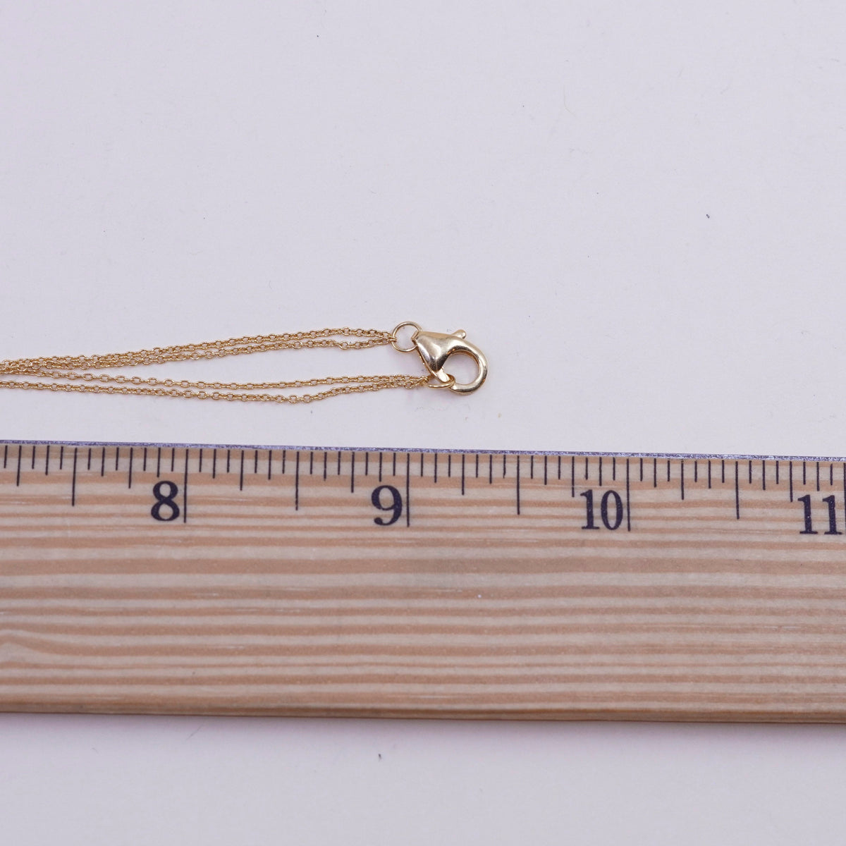 18”, Vermeil gold over sterling silver circle link chain 925 heart pendant