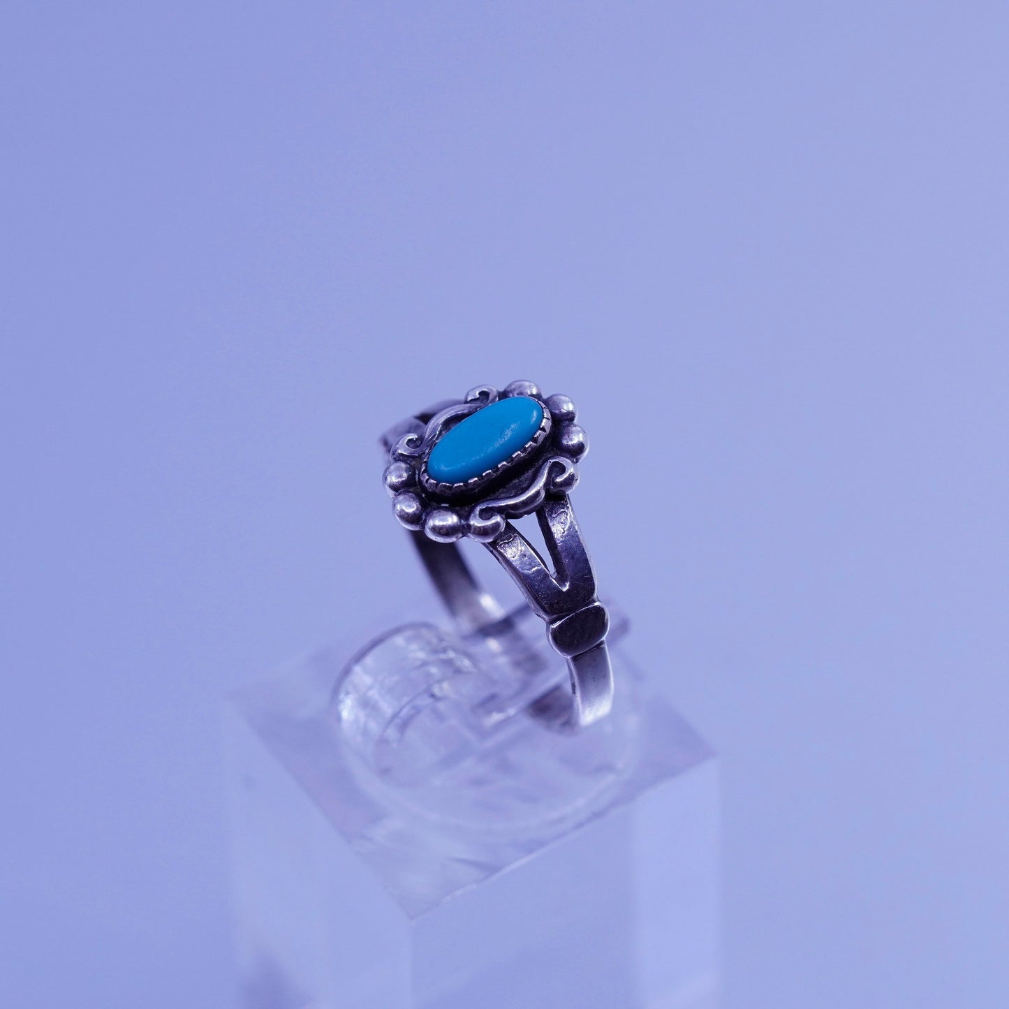 Size 6.5, Native American navajo Bell trading post Sterling 925 silver ring