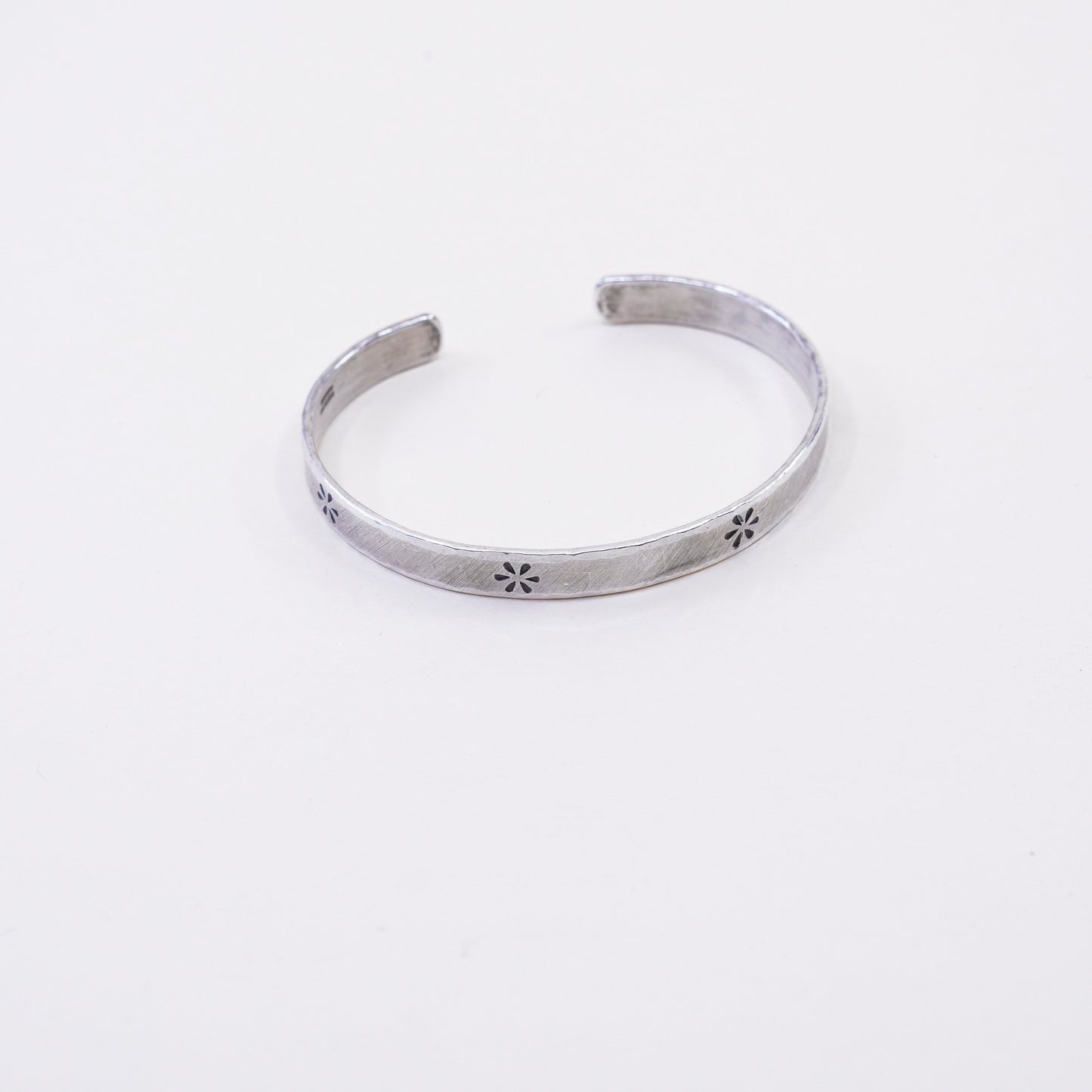 6.5”, Vintage Parker Sterling 925 silver Bracelet with flower