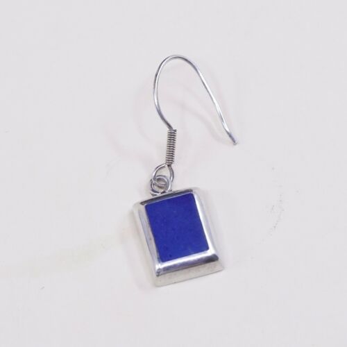 Vintage Sterling silver handmade earrings, 925 dangle w/ sodalite N Beads