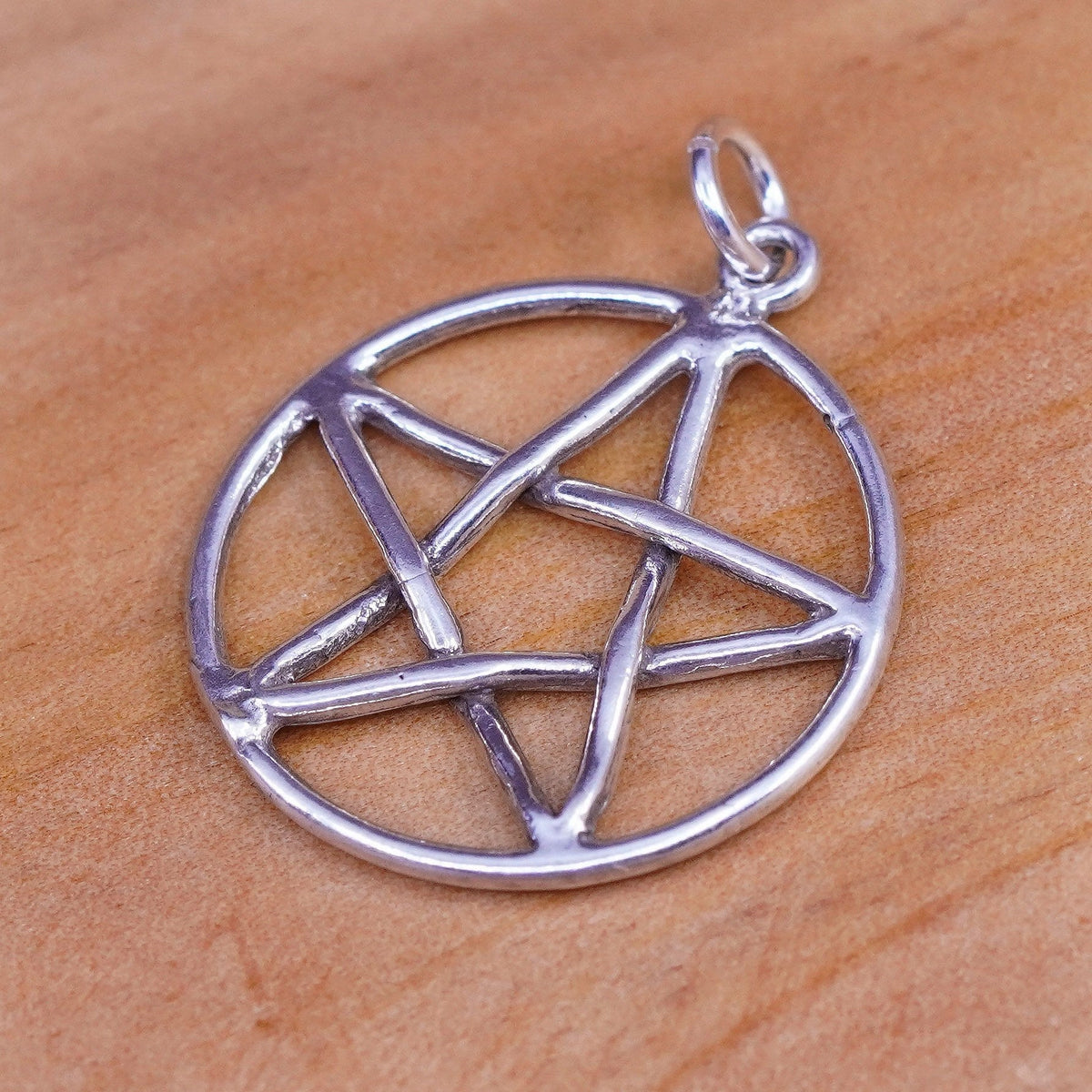 Vintage Sterling silver handmade pendant, 925 star charm