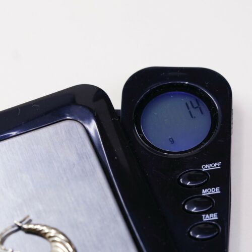 0.5”, Vermeil Gold over sterling silver 925 earrings Hoops, stamped 925 Jordan