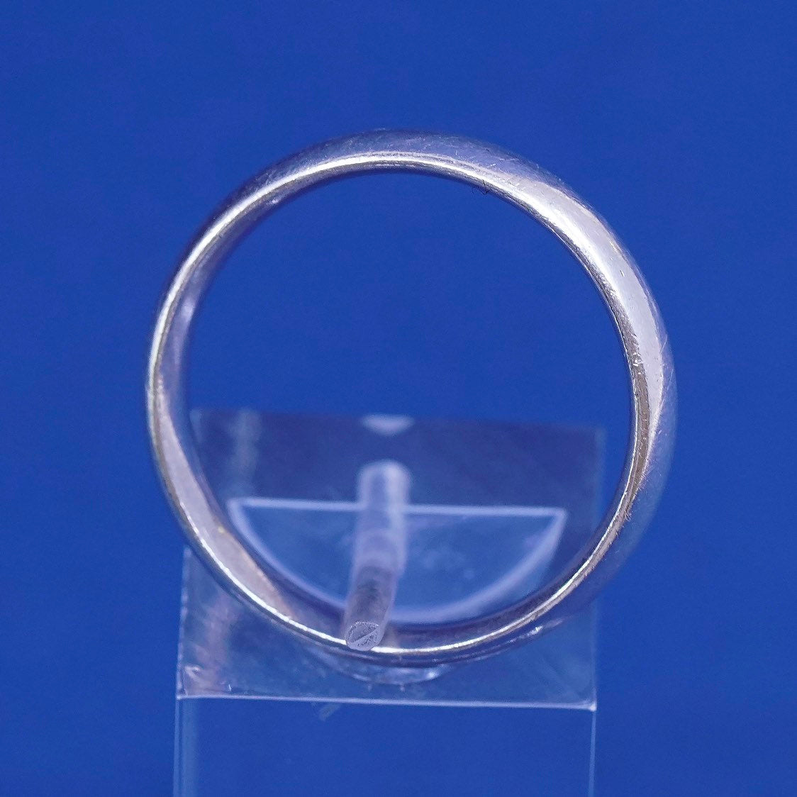 sz 10, vtg Sterling silver handmade ring, 925 wedding band