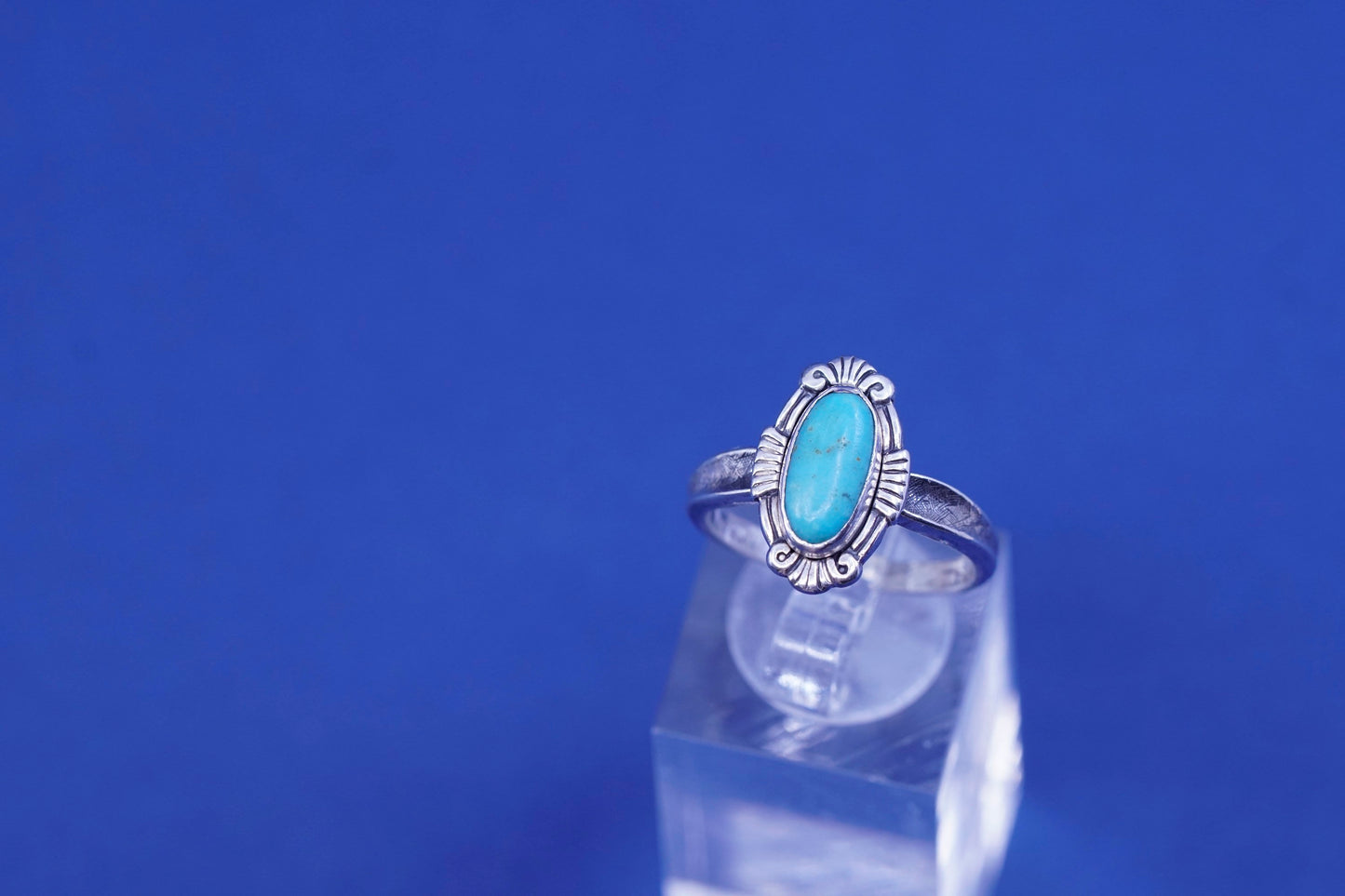Size 8.25, bell trading post Sterling 925 silver handmade ring, Native American