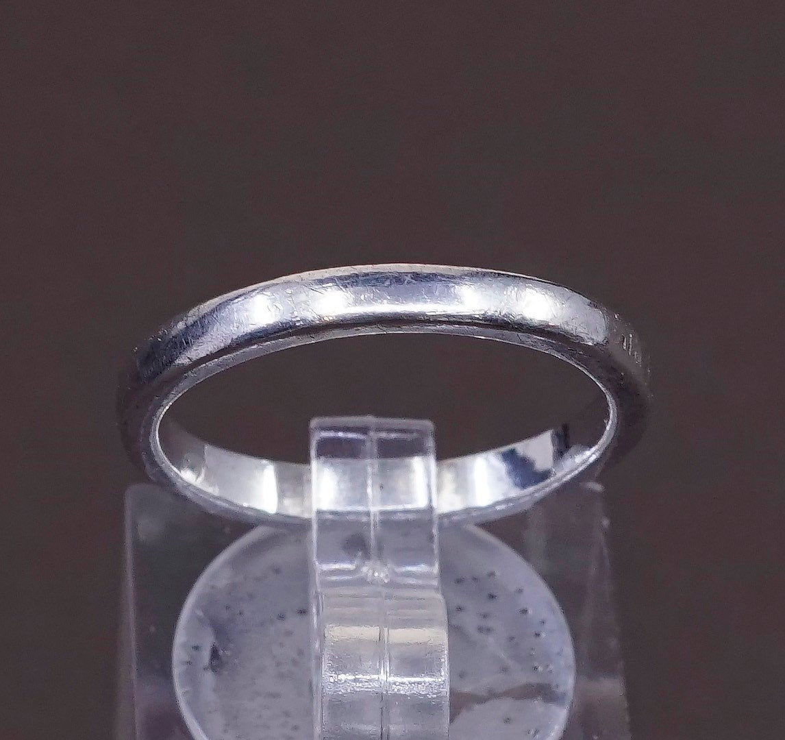sz 7,vtg Sterling silver handmade ring, prayer 925 band