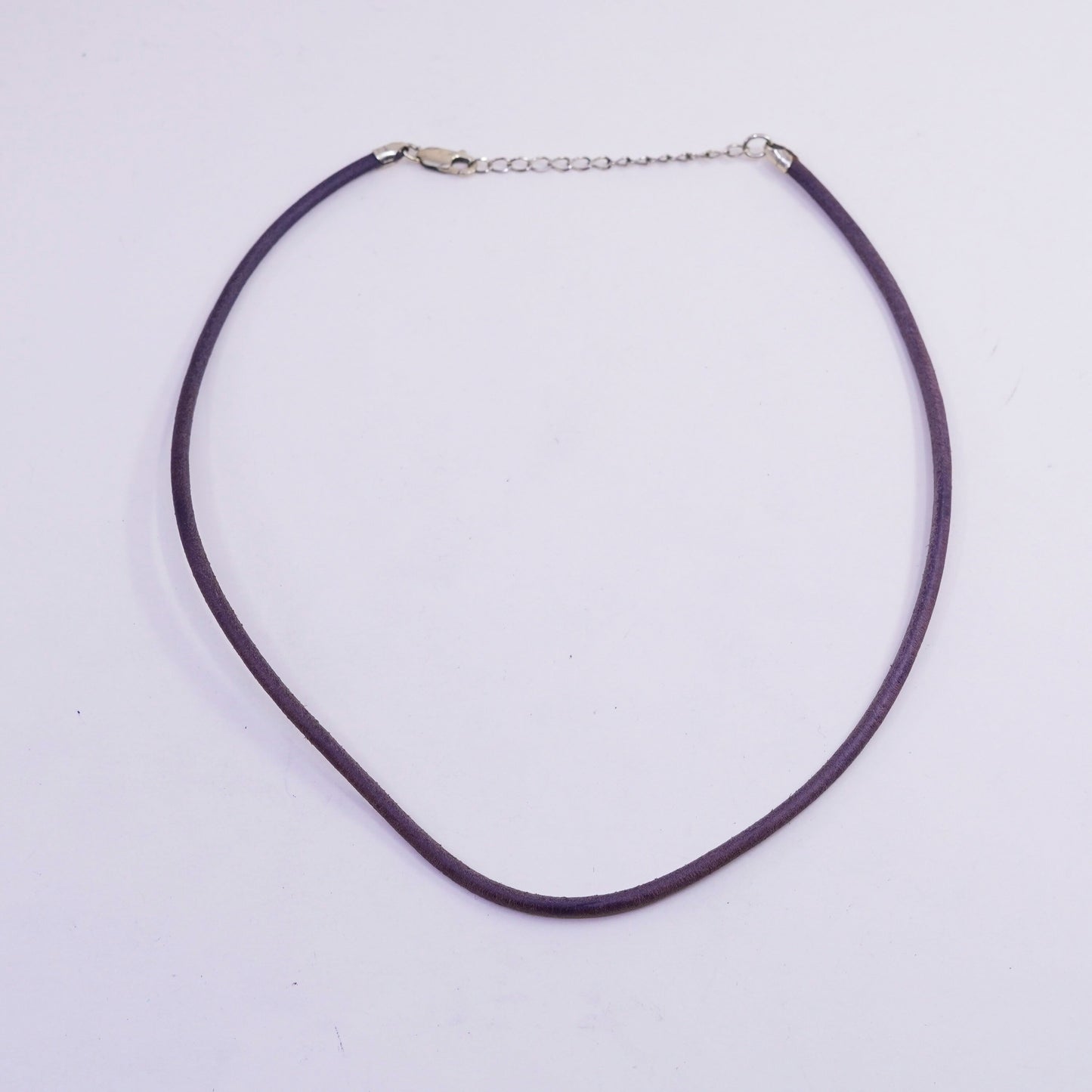 16+2”, Vtg 14/20 14K yellow gold Clasp W/ brown Leather Necklace
