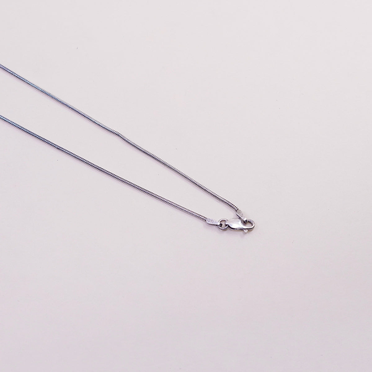 24”, sterling 925 silver snake chain glass heart footprint on the beach pendant