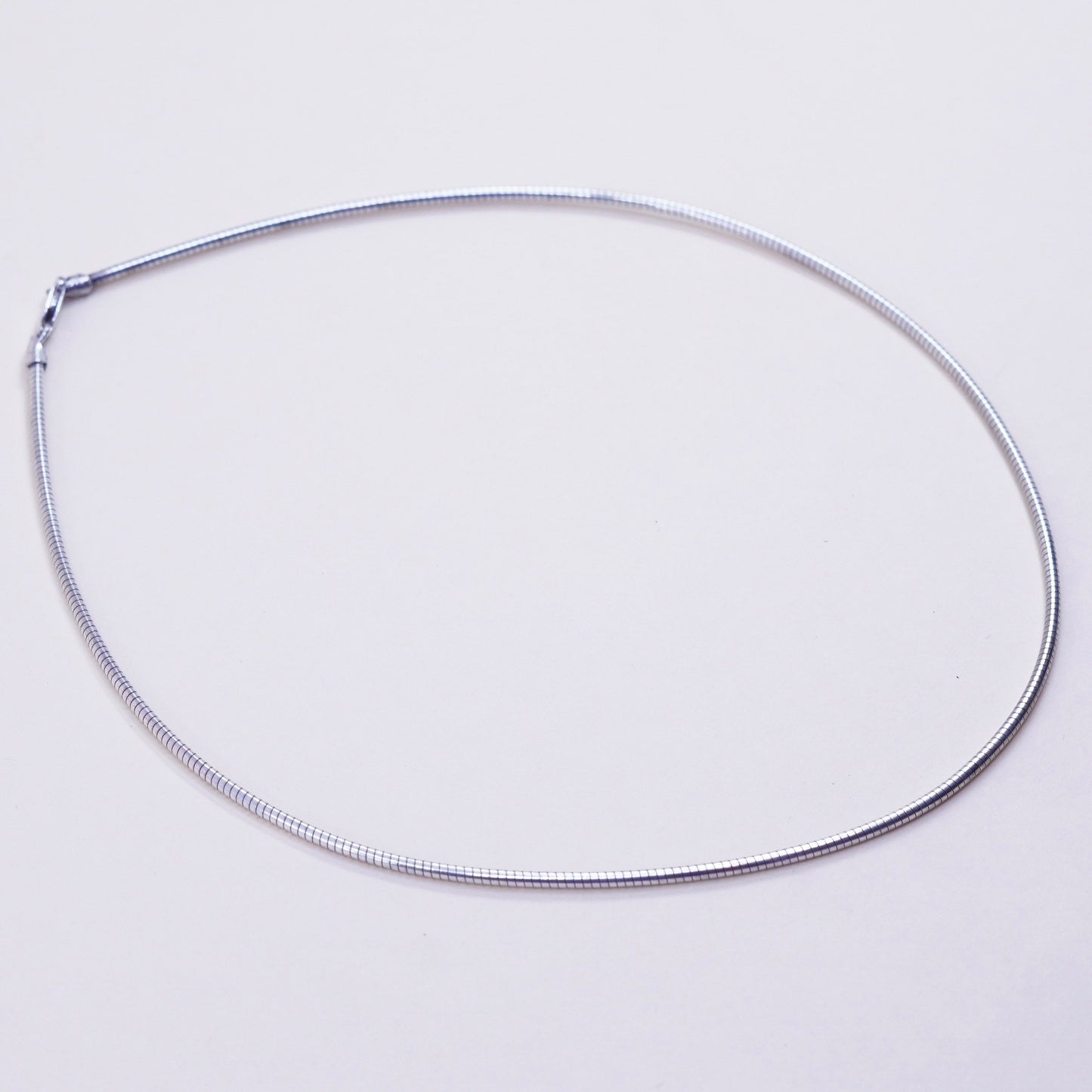 16”, 2mm, Vintage sterling silver snake chain, Italy 925 chain