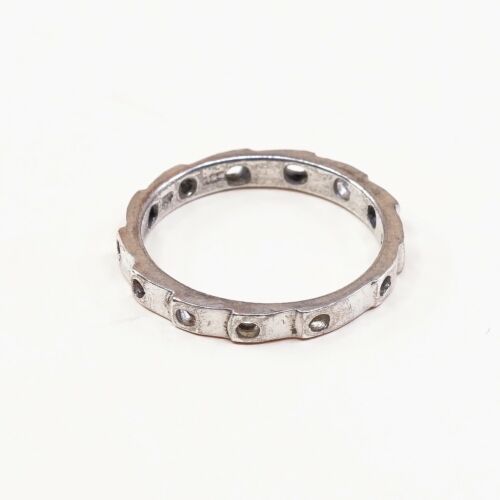 Size 6, Vtg stackable Sterling Silver Handmade Ring 925 Band