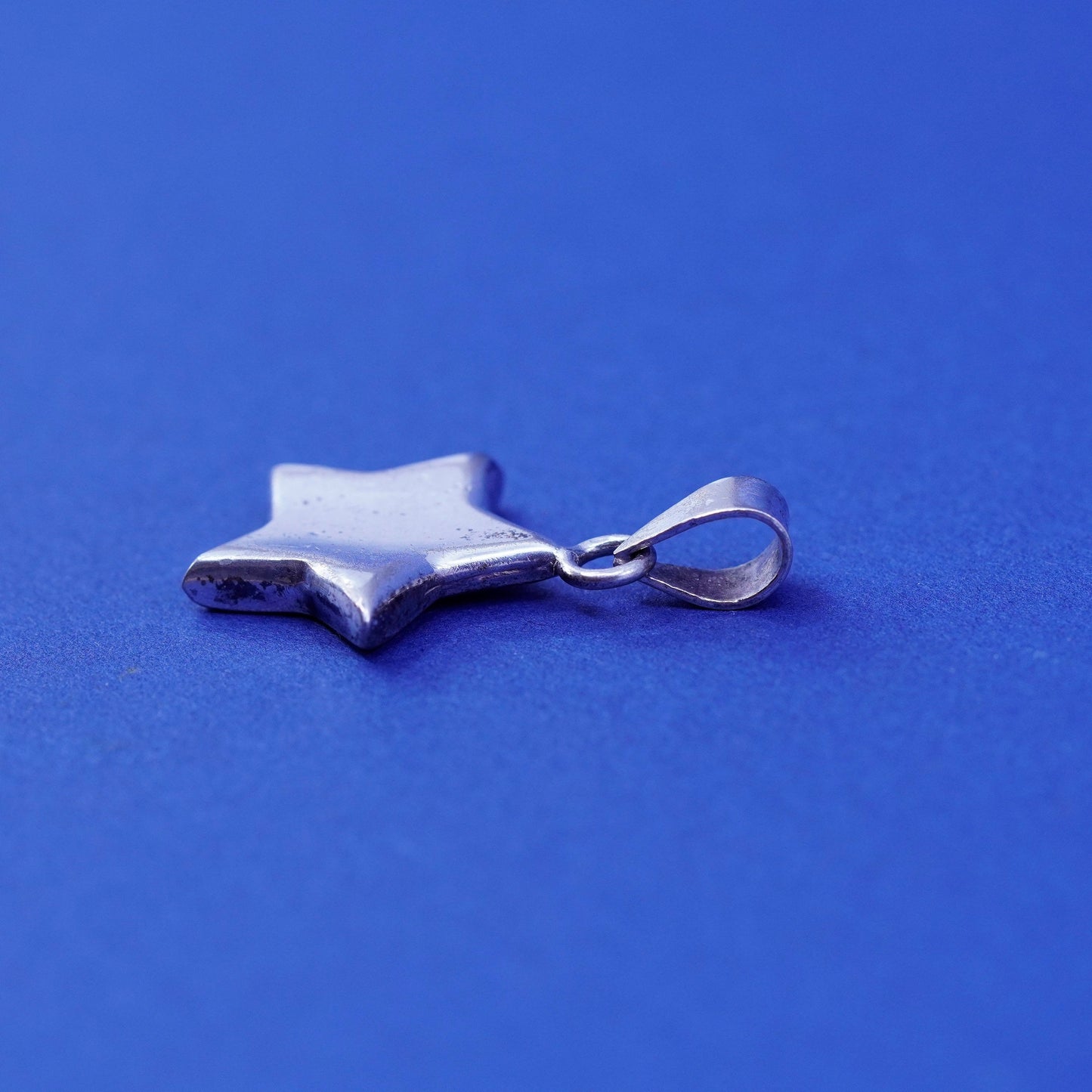 Vintage Sterling silver handmade pedant 925 star tag charm