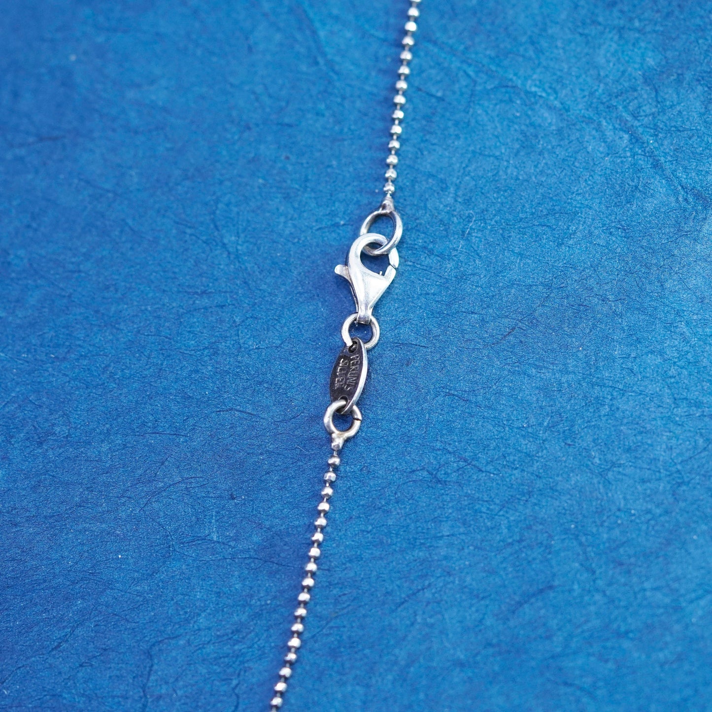 15”, Sterling silver handmade necklace, 925 beads chain with star charm pendant