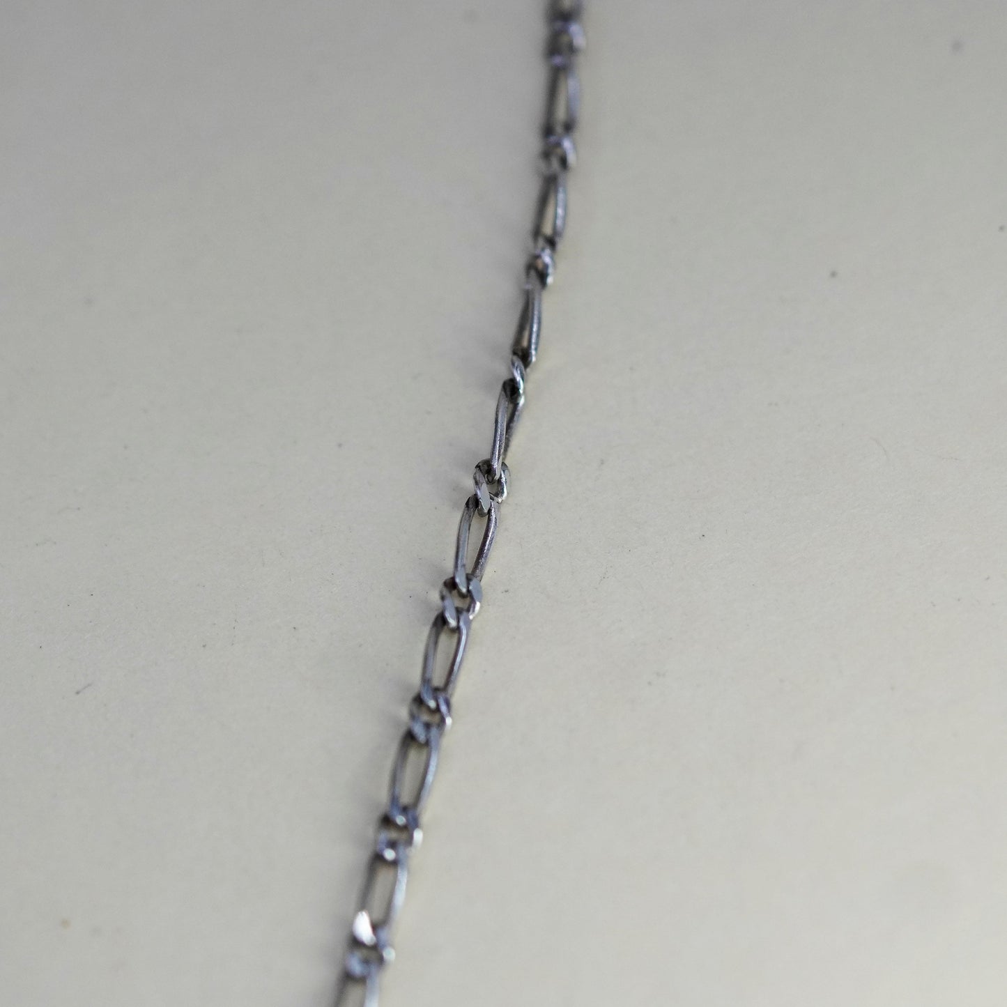 26”, 3mm, Vintage sterling silver figaro chain, bold 925 men’s necklace