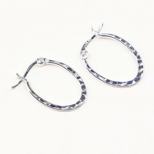 0.75” sterling silver 925 Huggie earrings Hoops, stamped 925