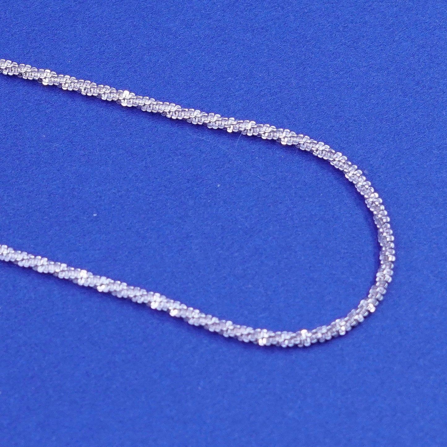 20”, vintage Sterling silver handmade chain, 925 twisted herringbone necklace