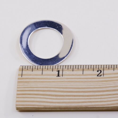 Vintage Sterling Silver Handmade Pendant, Modern 925 Circle Pendant