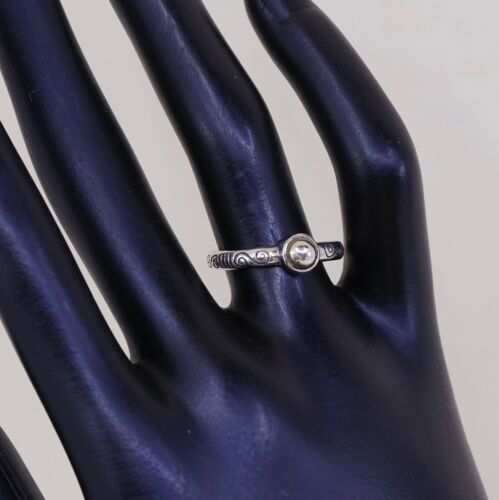 Sz 7 Vtg Brighton Sayan Sterling Silver Handmade Ring, 925 Band W/ Swirly