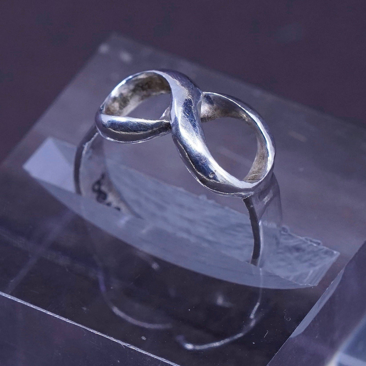 sz 5.25, Sterling silver handmade quote ring, 925 infinity band “best friends"