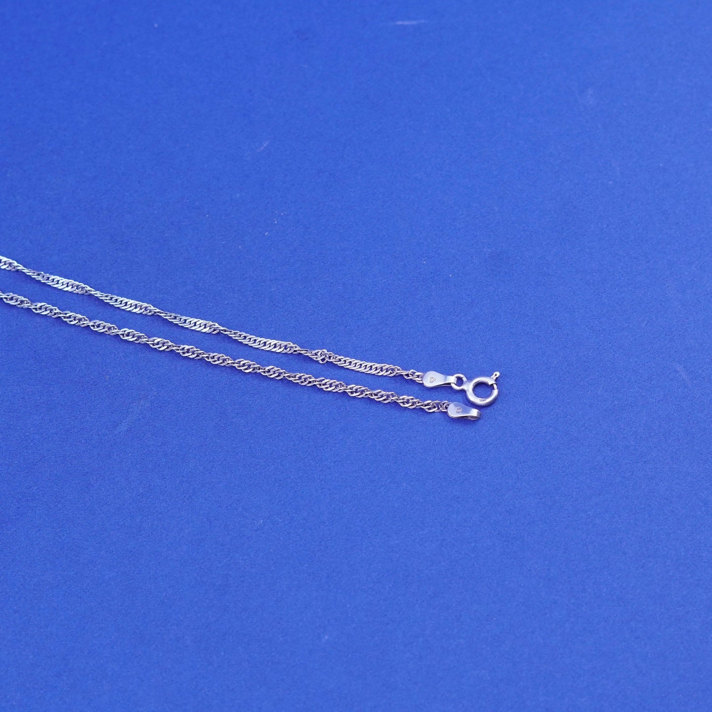 20”, 2mm, Sterling 925 silver handmade necklace, 925 twisted curb link chain